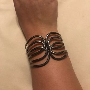 3/$20 Gunmetal spring clasp cuff bracelet